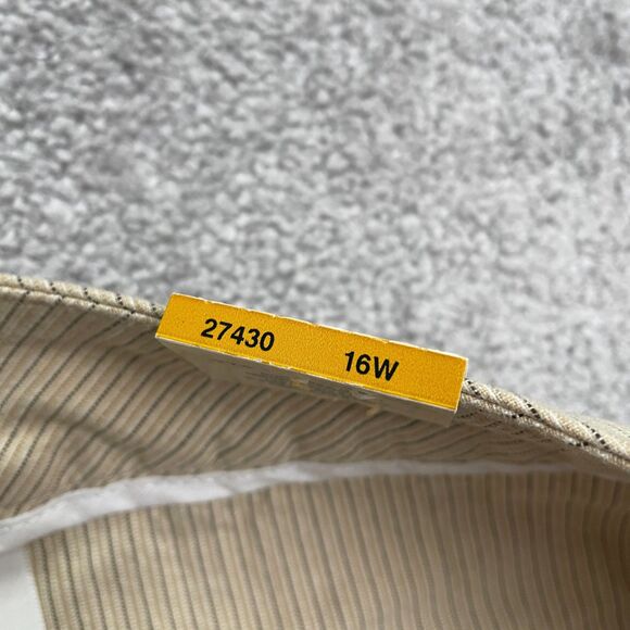 Dockers Metro Capri Caft Length Pants Womens 16W Brown Striped Stretch 38x23 NWT - Picture 5 of 16